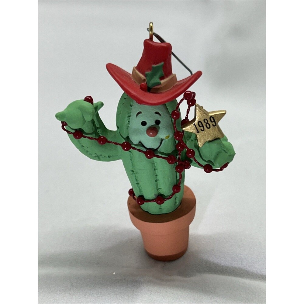 Cactus Cowboy 1989 Smiling Christmas Cactus Cowboy Hallmark Tree Ornament